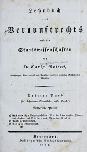 Cover of: Lehrbuch des vernunftrechts und der staatswissenschaften