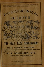 Cover of: Physiognomical register by Joseph A. Denkinger