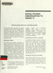 Cover of: Social studies, kindergarten to grade 12