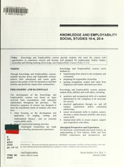Cover of: Knowledge and employability by Alberta. Alberta Education