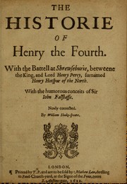 Cover of: The historie of Henry the Fourth by 