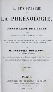Cover of: La physiognomonie et la phrénologie