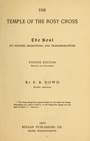 Cover of: The temple of the rosy cross. by F. B. Dowd