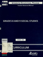 Cover of: Grades 8 and 9 social studies: teacher resource manual
