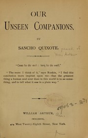 Cover of: Our unseen companions by Sanchez Quixote