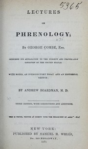 Cover of: Lectures on phrenology by George Combe