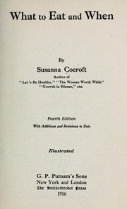 Cover of: What to eat and when by Susanna Cocroft