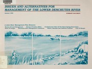 Cover of: Issues and alternatives for management of the lower Deschutes River: detailed document : a joint river management plan between