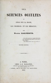 Cover of: Des sciences occultes by Eusèbe Salverte