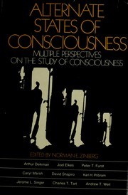 Cover of: Alternate states of consciousness