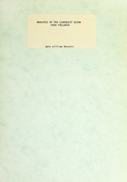 Cover of: Analysis of the Lindquist ocean wave follower by John William Bonnett