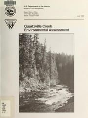 Cover of: Environmental assessment Quartzville Creek