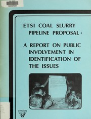 ETSI coal slurry pipeline proposal by Energy Transportation System, Inc