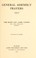 Cover of: General Assembly prayers, 1917