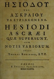 Cover of: Hēsiodou ... ta heuriskomena = by Hesiod