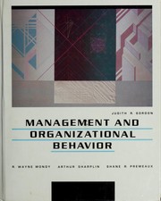 Cover of: Management and organizational behavior