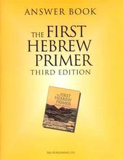 The first Hebrew primer third edition answer book by Ethelyn Simon, Dorey Brandt-Finell