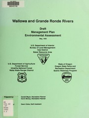 Cover of: Wallowa and Grande Ronde Rivers draft management plan environmental assessment