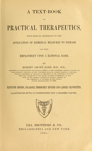 Cover of: A text-book of practical therapeutics by H. A. Hare, H. A. Hare