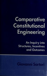 Cover of: Comparative constitutional engineering by Giovanni Sartori