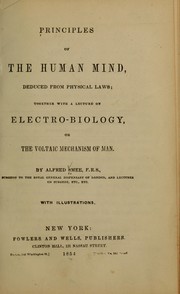 Cover of: Principles of the human mind, deduced from physical laws | Alfred Smee