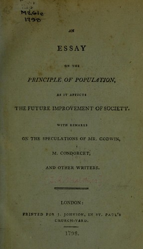 burkina faso published an essay on the principle of population in 1798