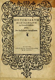 Cover of: Historiarvm memorabilivm ex Genesi descriptio by Guillaume Paradin