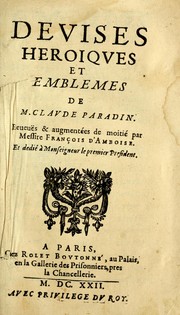 Cover of: Dévises héroiqves et emblèmes. by Claude Paradin