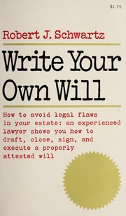 Cover of: Write your own will.