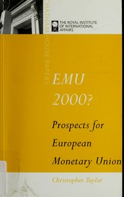 Cover of: EMU 2000?: prospects and problems for monetary union in Europe