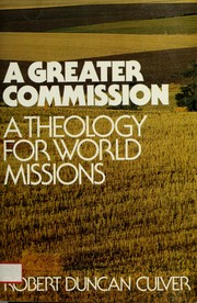 Cover of: A greater commission by Robert Duncan Culver