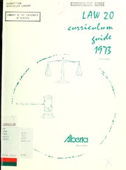 Cover of: Law 20 curriculum guide (interim)