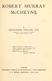 Cover of: Robert Murray McCheyne by Alexander Smellie