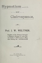 Cover of: Hypnotism and clairvoyance