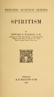 Cover of: Spiritism by Warman, Edward Barrett