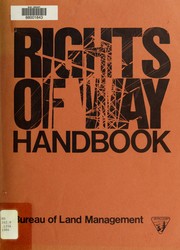 Cover of: Rights of way handbook