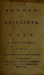 Cover of: The Prince of Abissinia: a tale : in two volumes