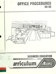 Cover of: Office procedures 20-30: business education