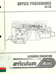 Cover of: Office procedures 20-30 by Alberta. Curriculum Branch