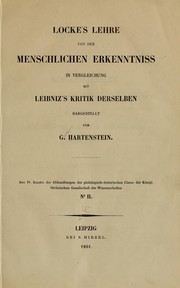 Cover of: Locke's lehre von der menschlichen erkenntniss in vergleichung mit Leibniz's kritik derselben