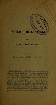 Cover of: L'Aqueduc de Carthage