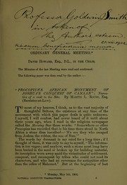 Cover of: Procopius's African monument of Joshua's Conquest of Canaan: narrative of a visit to the site.