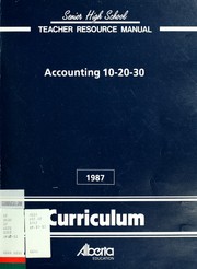 Cover of: Accounting 10-20-30 teacher's manual