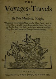 Cover of: The voyages & travels of Sir John Mandevile, Knight by Sir John Mandeville