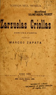 Cover of: Zarzuelas criollas