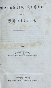 Cover of: Reinhold, Fichte und Schelling.