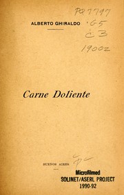 Cover of: Carne doliente by Ghiraldo, Alberto