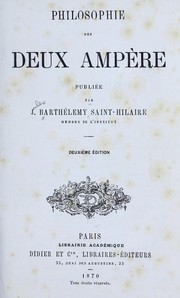 Cover of: Philosophie des deux Ampère by André-Marie Ampère