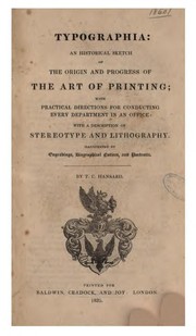 Typographia by T. C. Hansard