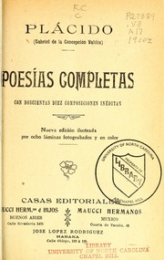 Cover of: Poesías completas by Plácido